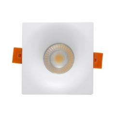 GU10 MR16 Square iron black white recessed anti glare downlights for hotel