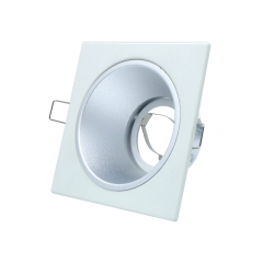 Square white anti glare iron gu10 mr16 downlights housing for indoor