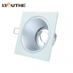 Square white anti glare iron gu10 mr16 downlights housing for indoor