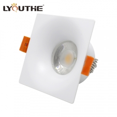 GU10 MR16 Square iron black white recessed anti glare downlights for hotel