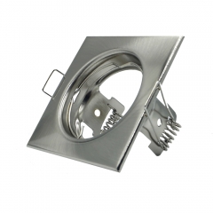 Square fixed angle iron ceiling recessed stand nickel gu10 mr16 down lights housing