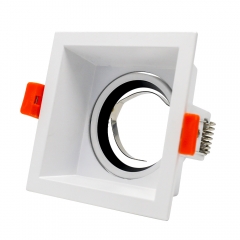 LYOUTHE white square die-cast aluminum anti glare adjustable recessed GU10 down light housing