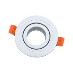 White round 25 degree rotatable MR16 GU10 die casting aluminum IP44 downlights frame