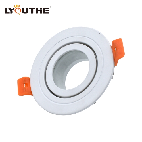 White round 25 degree rotatable MR16 GU10 die casting aluminum IP44 downlights frame