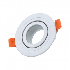 White round 25 degree rotatable MR16 GU10 die casting aluminum IP44 downlights frame