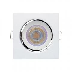 Round aluminum alloy gu10 mr16 white 360 degrees rotatable downlights fixtures