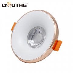 Aluminum downlight gu10 3w cob anti glare frame white round led spotlight