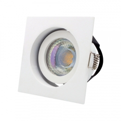 Round aluminum alloy gu10 mr16 white 360 degrees rotatable downlights fixtures