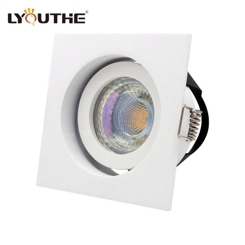 Round aluminum alloy gu10 mr16 white 360 degrees rotatable downlights fixtures