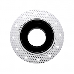 Indoor black aluminium alloy round adjustable embedded GU10 MR16 trimless downlights fixtures