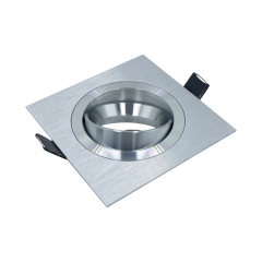 Modern 95mm raw aluminum adjustable angle gu10 mr16 square downlights fixtures