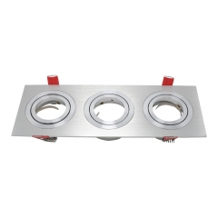 Three head aluminum adjustable GU10 MR16 downlights housing for office