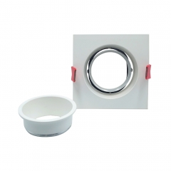 Square GU10 MR16 360° Rotatable Embedded Downlight