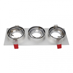 Raw aluminum white round anti glare GU10 MR16 360 degrees rotatable downlights