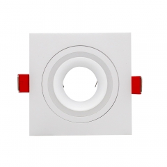 Commercial white anti glare mr16 spot lights pure aluminium gu10 square downlight fitting