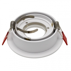 New design white round pure aluminium plastic anti-glare GU10 MR16 downlights