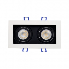 Double Head GU10 MR16 Recessed Grille Downlight