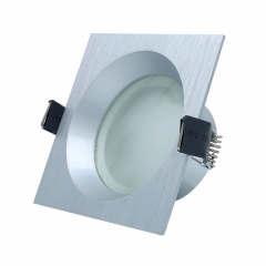 Square pure aluminium 10w down light anti glare cob led gu10 waterproof downlight