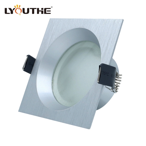 Square pure aluminium 10w down light anti glare cob led gu10 waterproof downlight