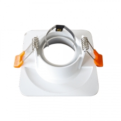 Indoor white square anti glare aluminium ceiling recessed downlights housing