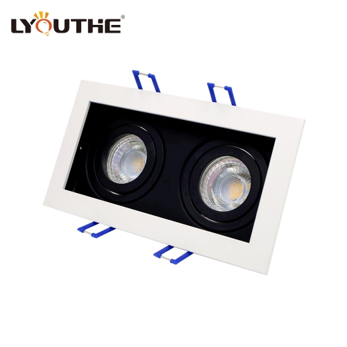 Double Head GU10 MR16 Recessed Grille Downlight