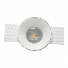 Led Hotel Pure Aluminium Fixed Lighting Fixture Halogen Trimless Recessed Downlight