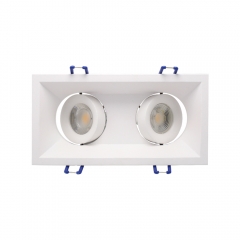 Two head GU10 anti-glare downlights fixtures for hotel