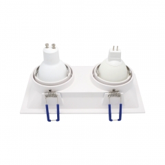 Two head GU10 anti-glare downlights fixtures for hotel