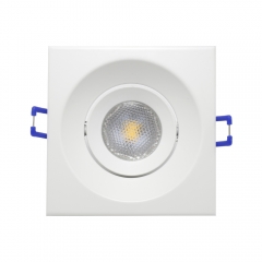 New design square aluminum anti glare adjustable GU10 MR16 embedded white downlights housing