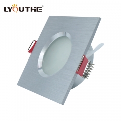 Indoor waterproof IP65 square downlight housing MR16 GU10 GU5.3 bathroom shower Down light