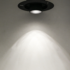 Aluminium gu10 spotlight round 12w recessed antiglare led trimless downlight