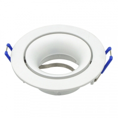 White round 15 degree rotatable embedded die cast GU10 MR16 spot lights fitting for home
