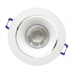 White round 15 degree rotatable embedded die cast GU10 MR16 spot lights fitting for home