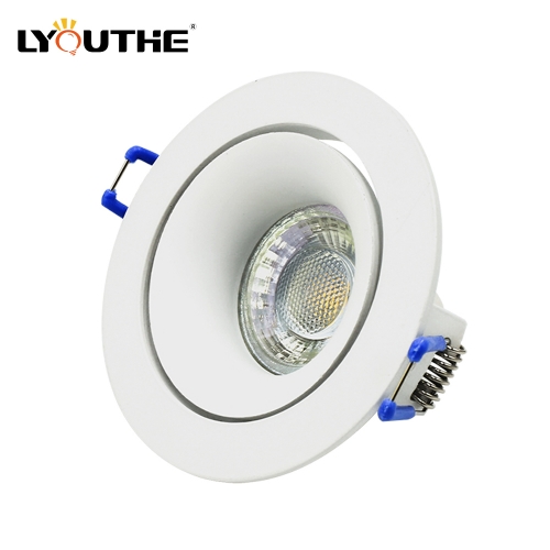 White round 15 degree rotatable embedded die cast GU10 MR16 spot lights fitting for home