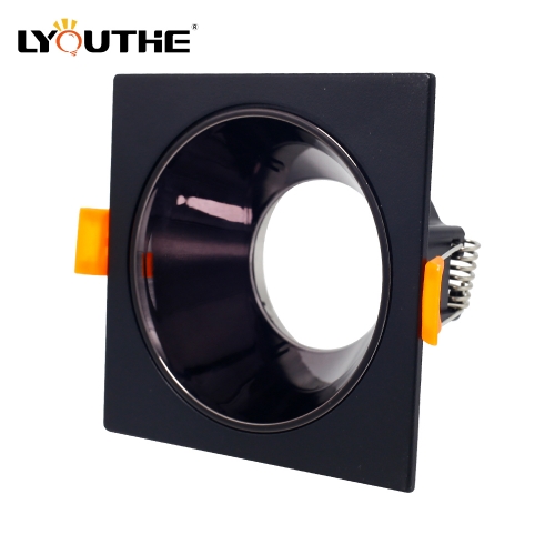 Low price aluminum alloy spotlight housing anti glare COB GU10 square embedded downlights
