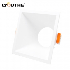 Cheapest square plastic anti glare ceiling recessed GU10 downligths frames for indoor