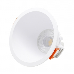 Round GU10 MR16 housing deep Anti-glare plastic downlights fixtures