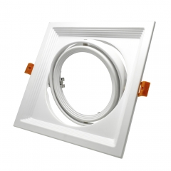 Factory price square iron ceiling recessed adjustable AR111 downlights for mall