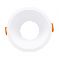 Round GU10 MR16 housing deep Anti-glare plastic downlights fixtures