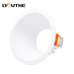 Round GU10 MR16 housing deep Anti-glare plastic downlights fixtures