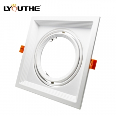 Factory price square iron ceiling recessed adjustable AR111 downlights for mall