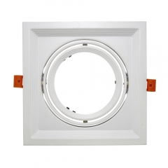 Factory price square iron ceiling recessed adjustable AR111 downlights for mall