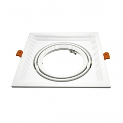 Factory price square iron ceiling recessed adjustable AR111 downlights for mall