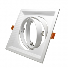 Factory price square iron ceiling recessed adjustable AR111 downlights for mall