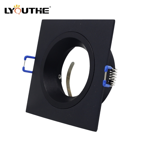 Black square aluminum alloy GU10 MR16 anti glare spotlihts fixtures for hotel