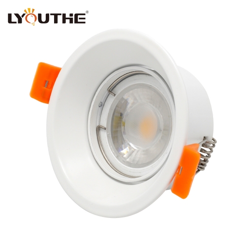 GU10 white die-casting aluminum adjustable MR16 anti glare round down lights housing for indoor