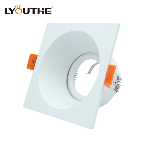 Embedded hotel white GU10 MR16 adjustable die-casting aluminum anti-glare downlights frame