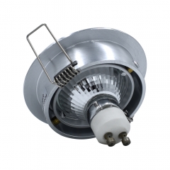 Adjustable pure aluminum GU10 MR16 85mm embedded COB round spotlights housing for kitchen