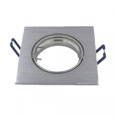 GU10 MR16 Pure aluminum ceiling embedded 85mm diameter square spot lights fitting