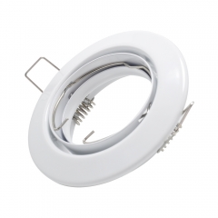 Low price iron white round adjustable GU10 MR16 recessed spotlights fixtures for kitchen